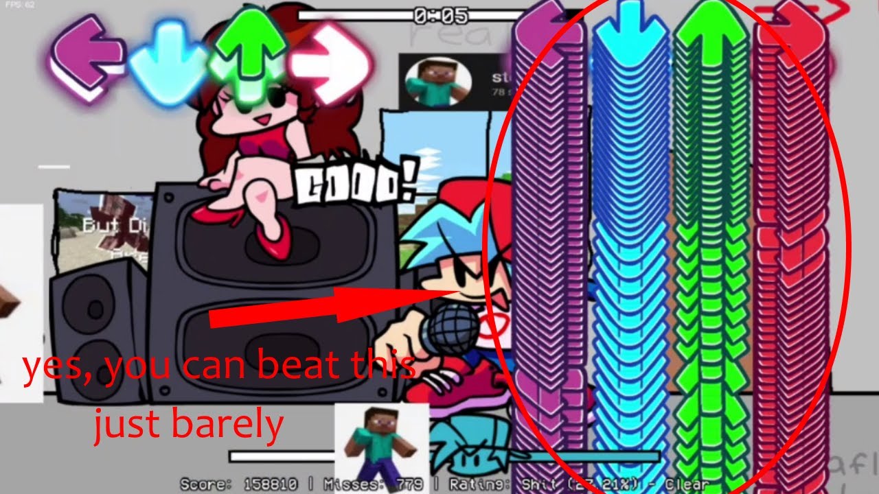vs stev but it's barely survivable (beating the vs stev mod without botplay)