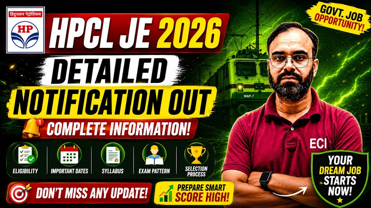 HPCL JE 2026 Recruitment Out 🔥 Eligibility | Syllabus | Exam Pattern #hpcl #electrical #sureshsir
