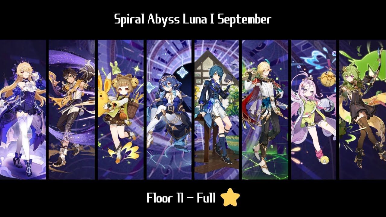 Genshin Luna I September Spiral Abyss / Floor 11 Full Star - 4* Only