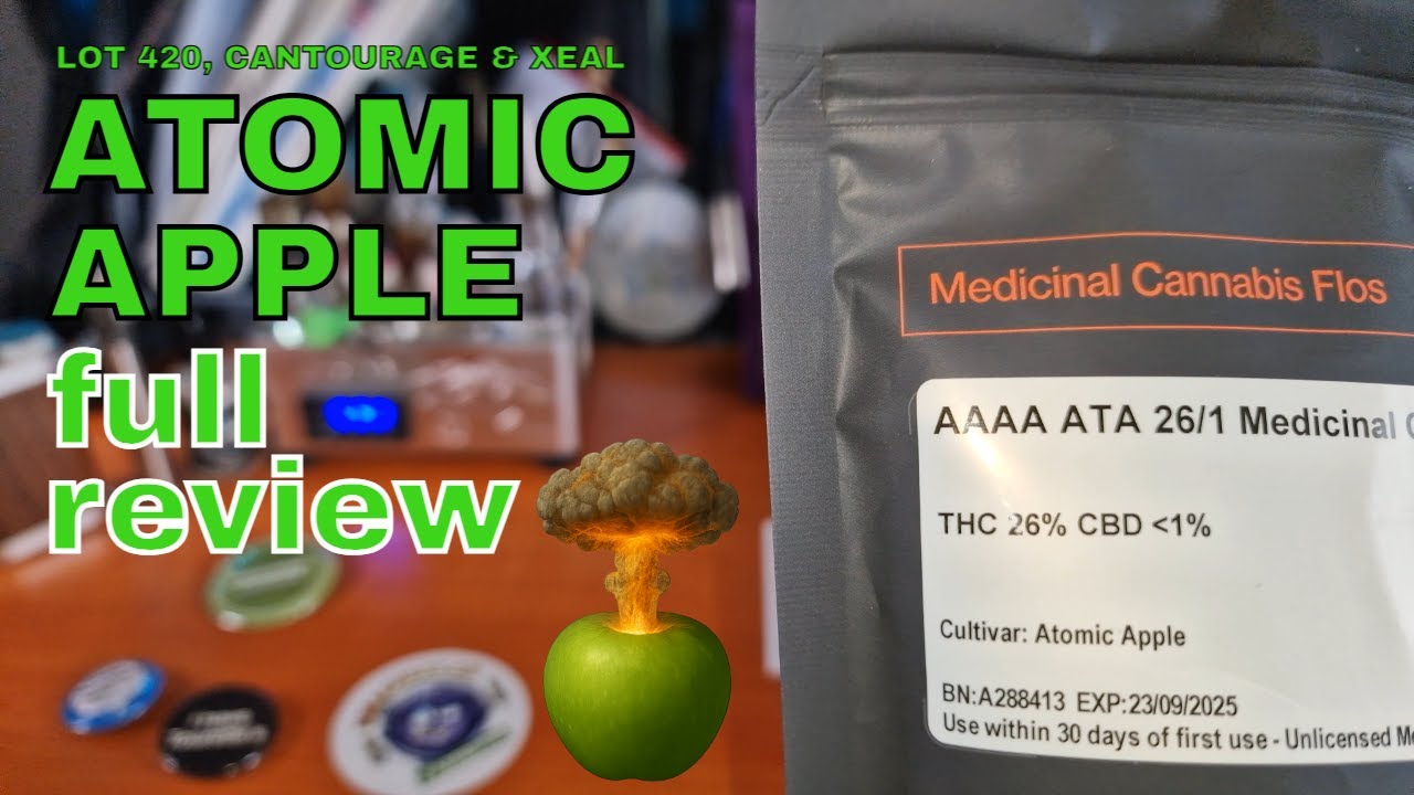 ATOMIC APPLE FULL REVIEW | Lot 420, Cantourage & Xeal Pharma | 26% | 10/g