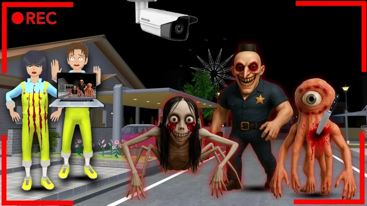 Yuta Mio Panik CCTV Merekam HANTU HAMOOD HABIBI Di Depan Rumah😱 | Sakura School Simulator