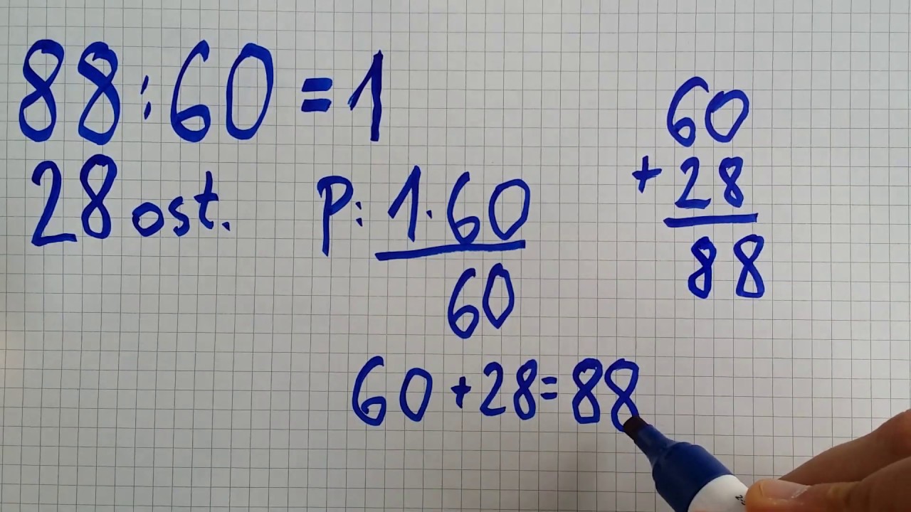 Pisno deljenje z dvomestnim deliteljem  - razlaga 1/4 (matematika, 5. razred)