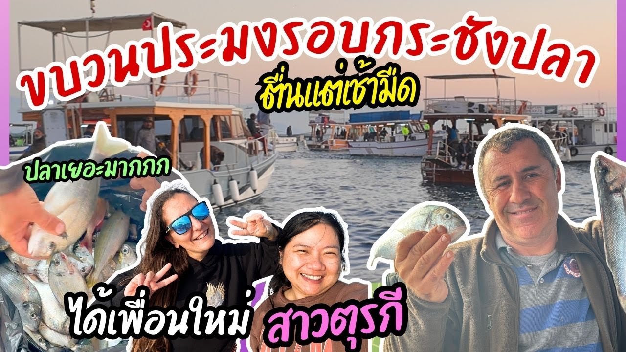 EP432 ลงเรือตะลุยตกปลารอบกระชังปลาตุรกี มีแต่ผู้ชาย เอาไปย่างสดๆอร่อยมาก