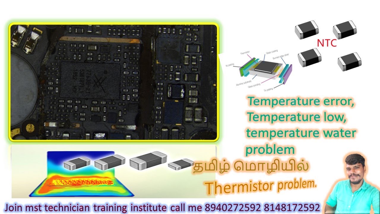 thermistor section Temperature error Temperature low, Temperature high