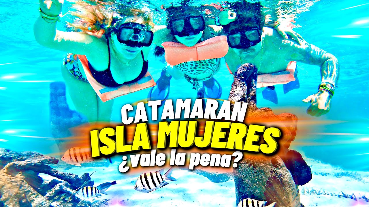 asi es ISLA MUJERES tour CATAMARAN ¿vale la pena? TODO INCLUIDO 🍻🤿🌮