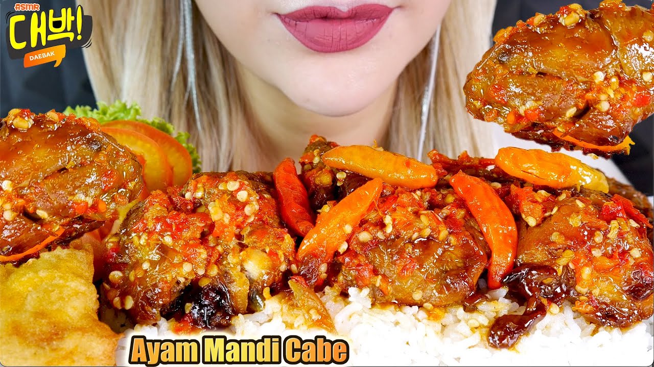 REQUEST#72: ASMR 🐤AYAM KECAP MANDI SAMBAL CABE RAWIT🌶 | SPICY GRILLED SWEET SOY SAUCE CHICKEN🔥