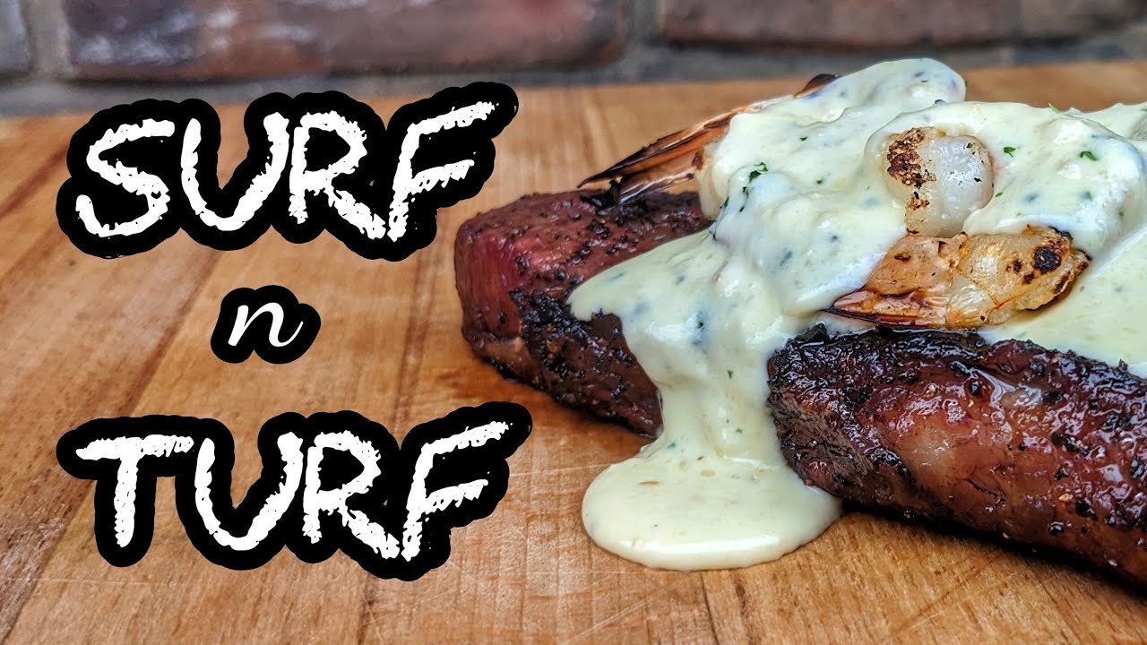 How to Make Surf and Turf with Creamy Garlic Sauce