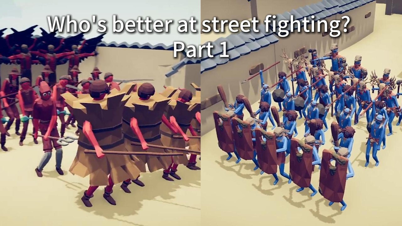 Who's better at street fighting Part 1 - Totally Accurate Battle Simulator #tabs