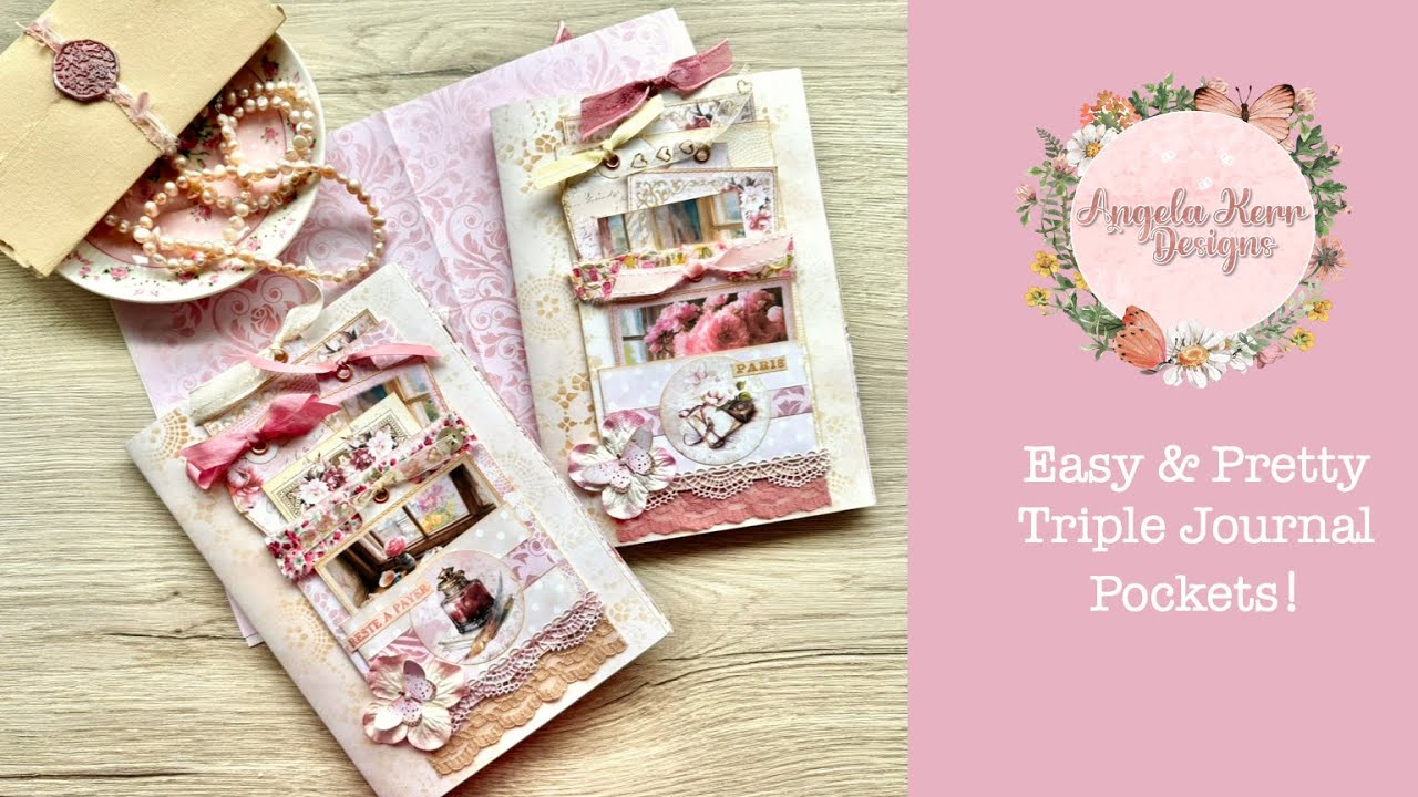 Easy & Pretty Triple Journal Pockets!