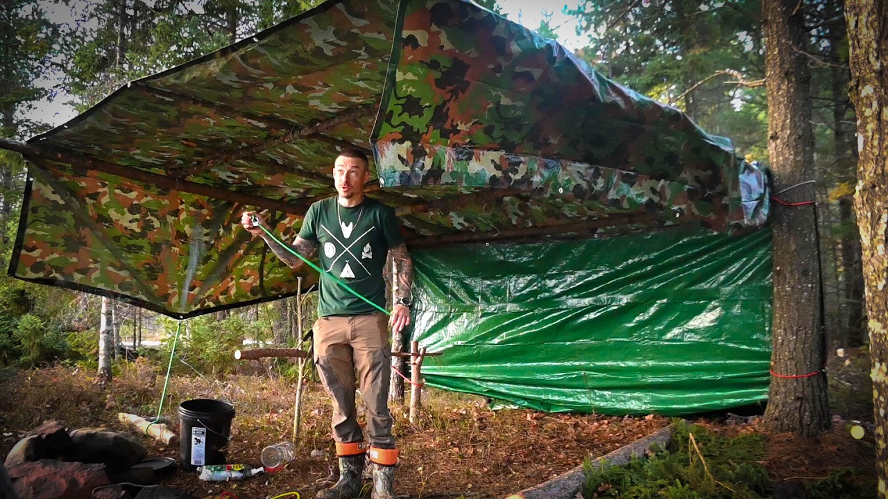 2 Night Camp in the Rain! Super Shelter on the Cheap.