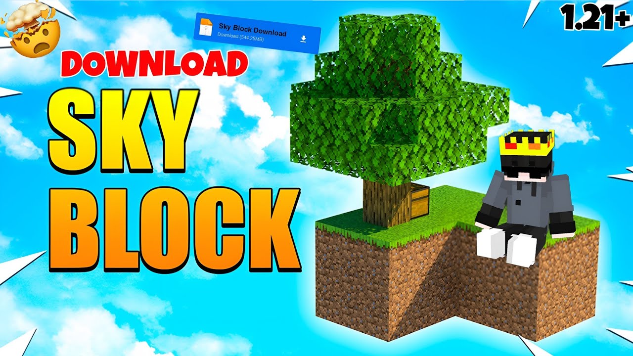 Minecraft PE SkyBlock Map Download 1.22 🔥 | How To Download SkyBlock In Minecraft 1.22 😍 - 2026 Map