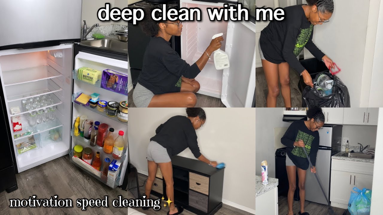 clean with me! | deep cleaning my studio apartment | motivation speed clean