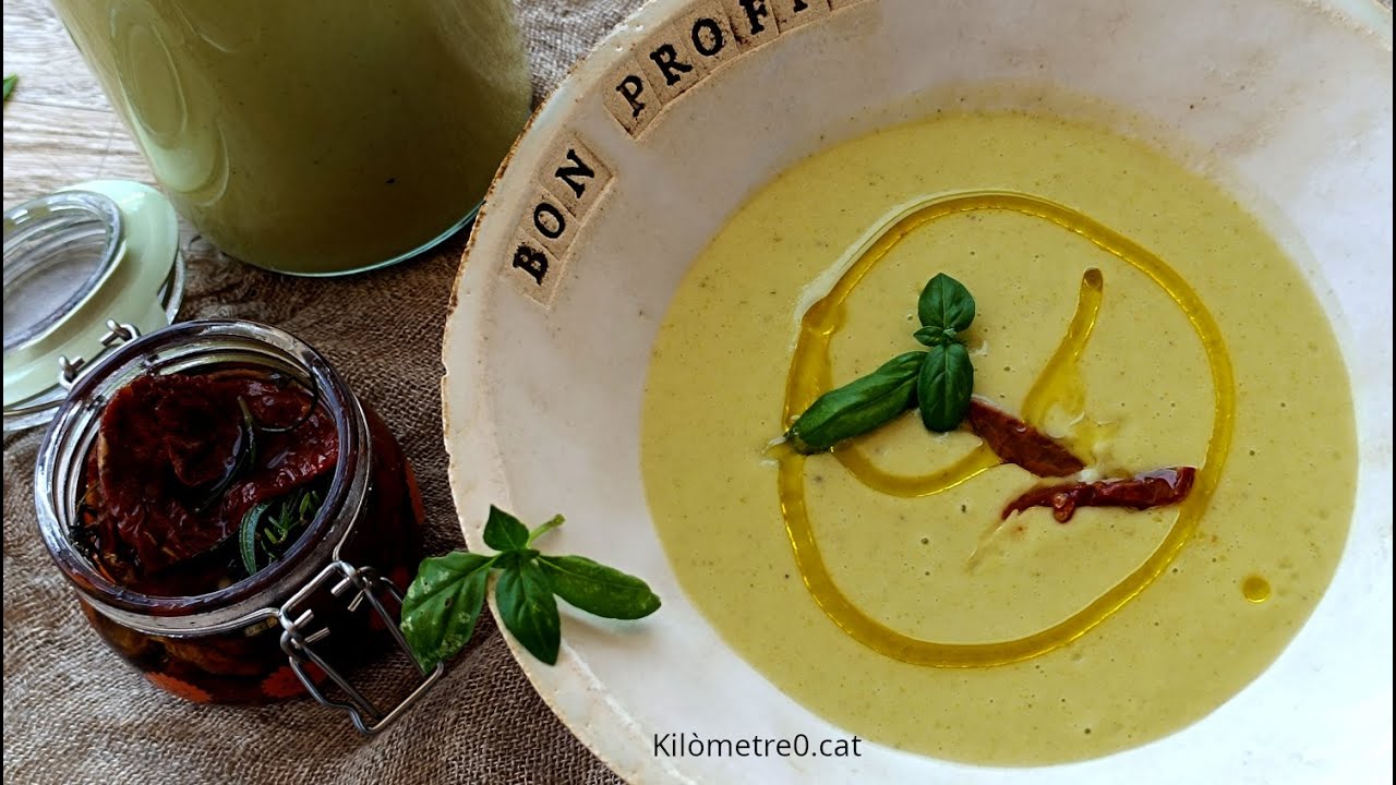 Crema de carbassó, fàcil de preparar, sana i boníssima