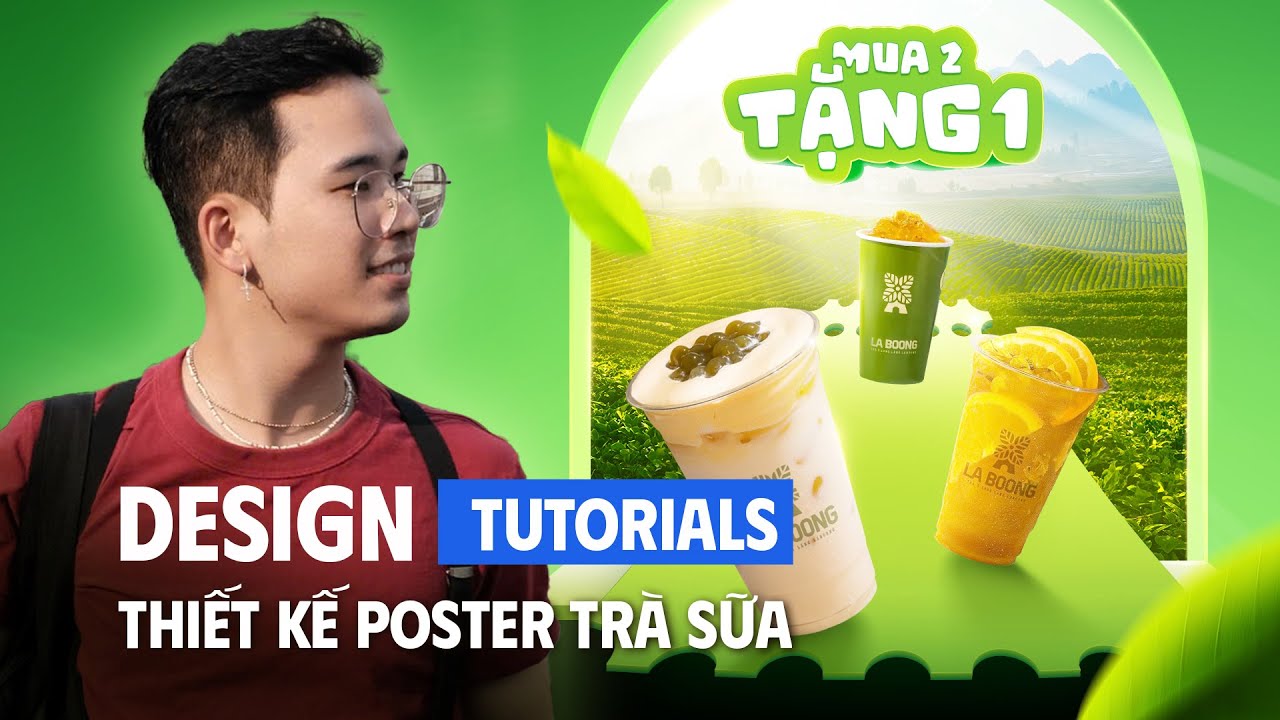 Design Tutorials | Poster | Thiết kế poster trà sữa