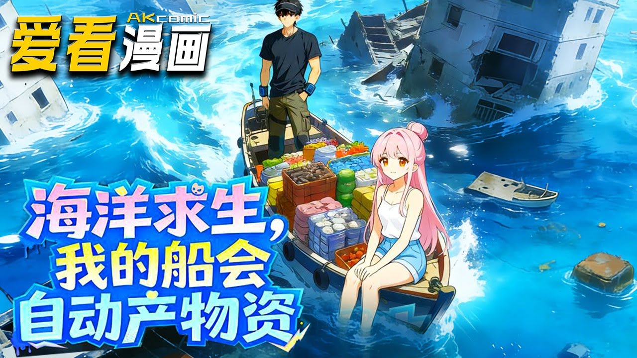 🔥【新番全集来袭】《海洋求生，我的船会自动产物资》 全民穿越海洋绝境？别人修仙卷战力，我楚轩靠神话天赋，无限物资在手，求生变享受！！#爽文 #穿越 #爱看漫画 #搞笑