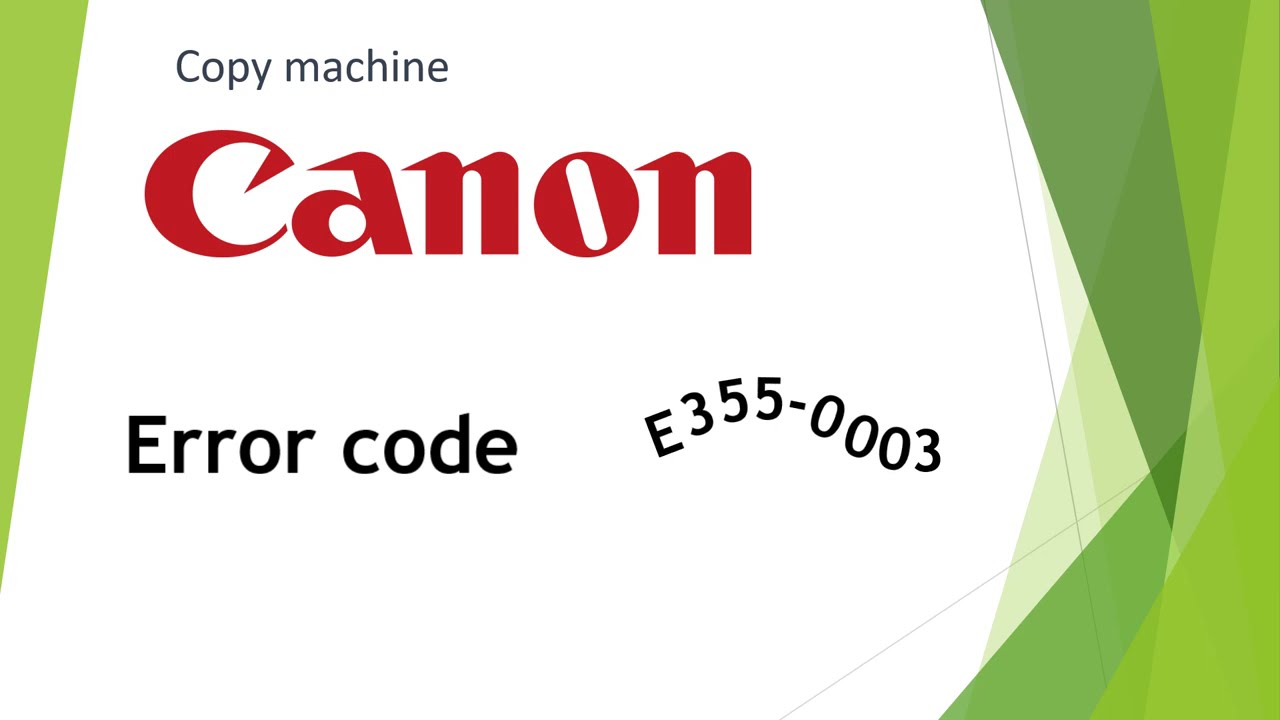 Canon iR ADV C3025 error code E355-0003