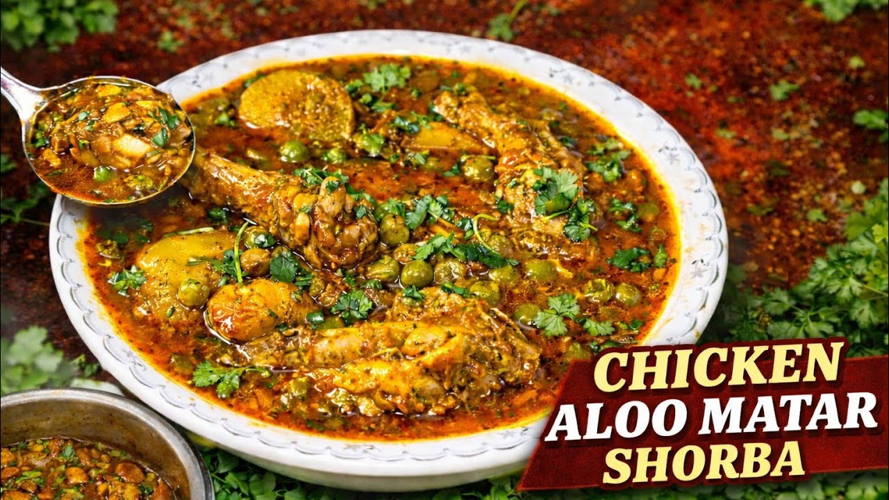 Ramzan Special Iftaar Recipe | چکن آلو مٹر شوربہ ریسپی | How To Make Chicken AlooMatar Shorba By Mfk