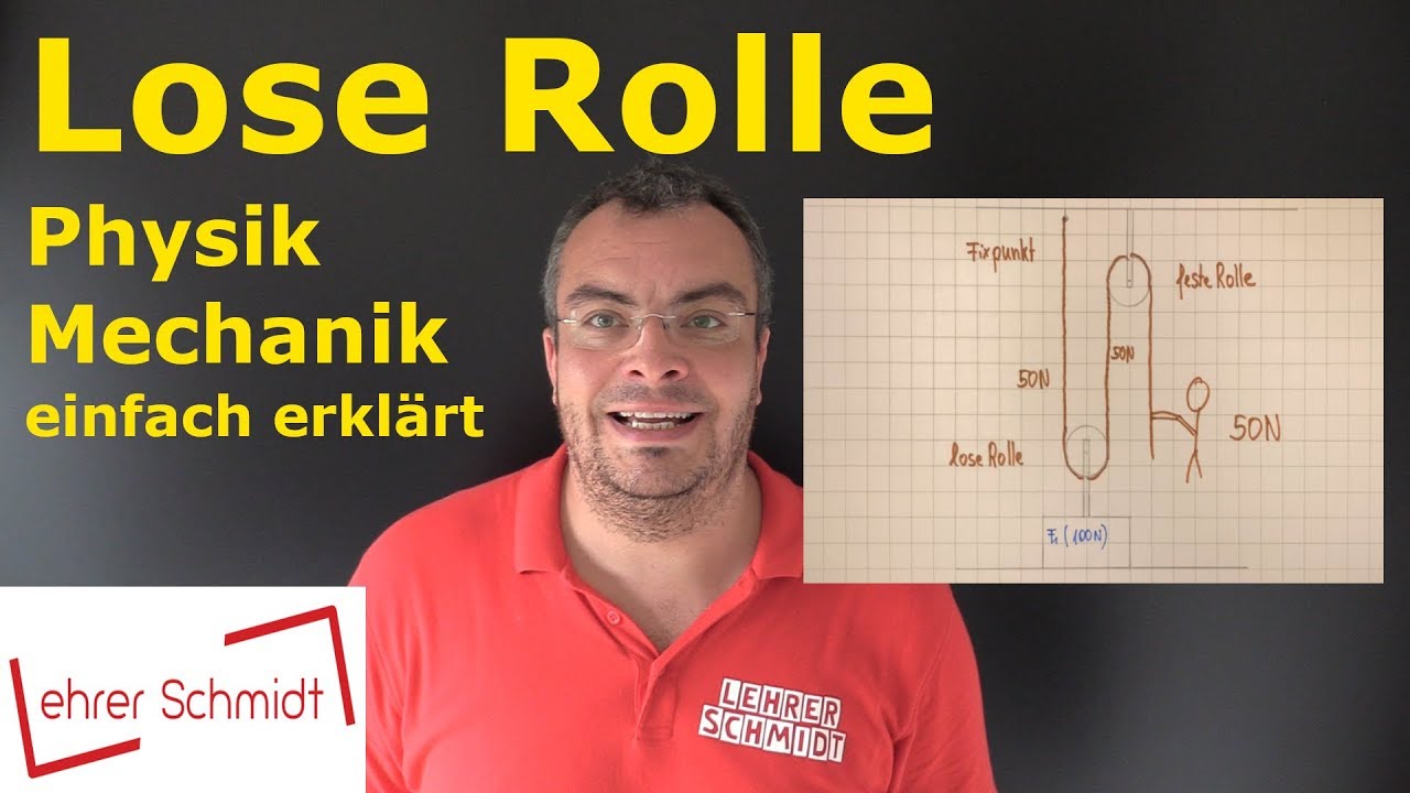 Lose Rolle | Physik - Mechanik - einfach erklärt | Lehrerschmidt