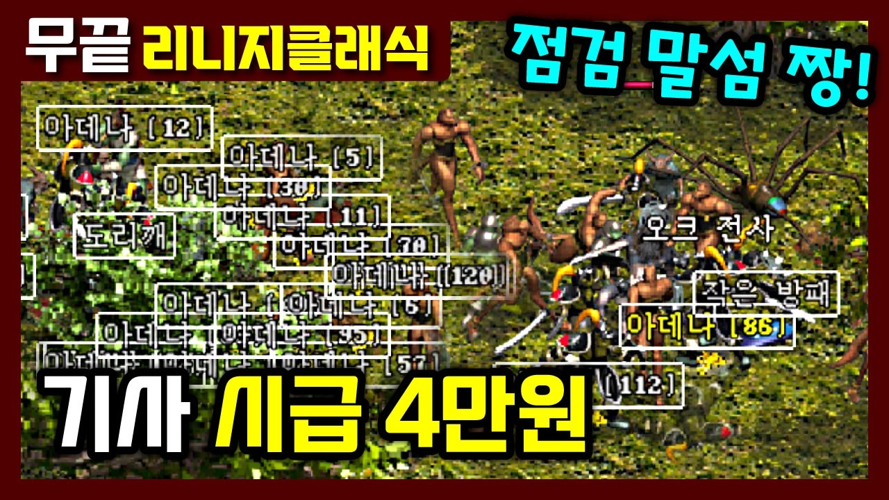 [리니지클래식] 무자본 기사 시급 4만원 사냥터😘 ㅡ 셀로브는 살려둡시다! ㅡ 점검 직후 2시간이 피크😊 (개체수가 더 늘은듯⁉️)