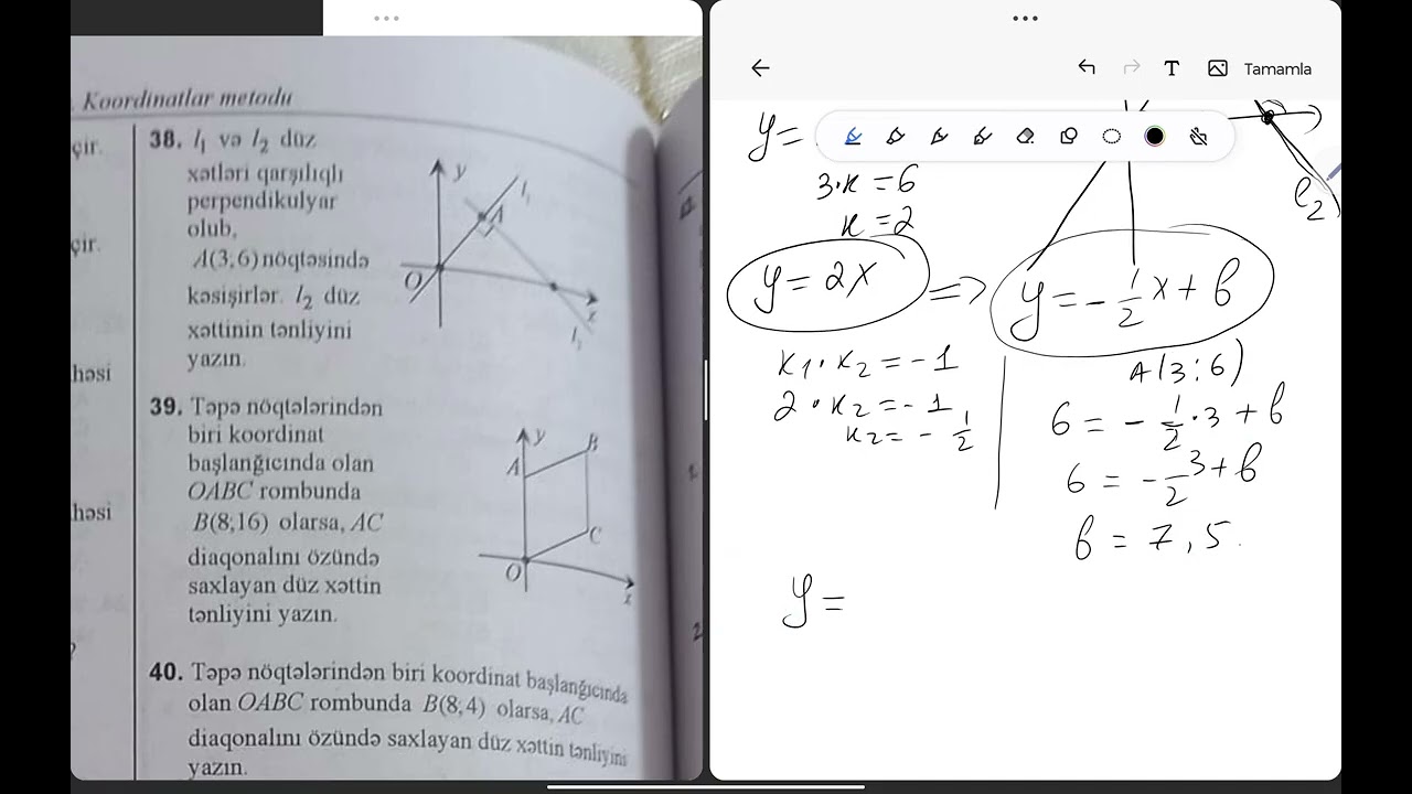 Düz xəttin tənliyi ətraflılar (34-43)Yeni TOPLU 