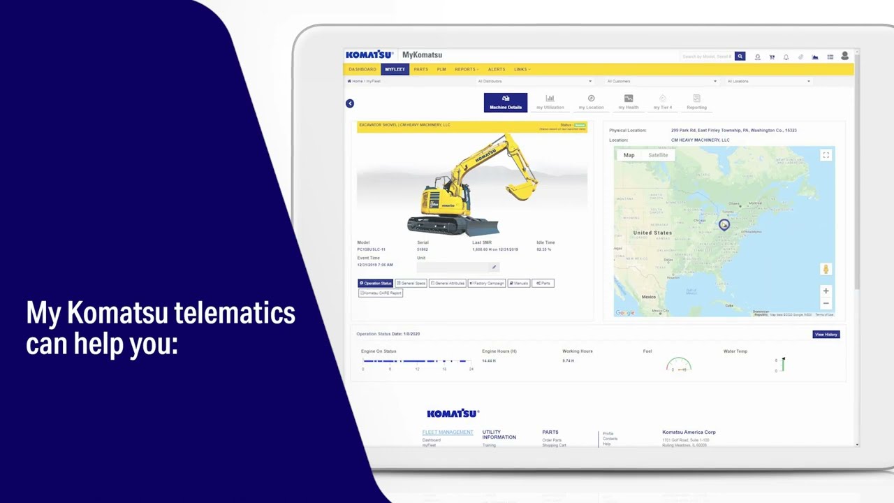 Get the most from your telematics data with My Komatsu