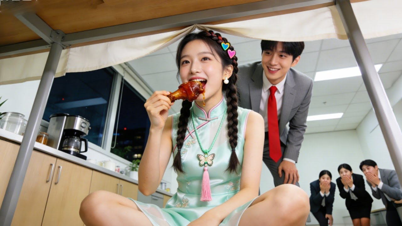 CEOหน้าเย็นไม่ยิ้มมา20ปี พอเห็นเด็กฝึกงานแอบใต้โต๊ะเคี้ยวขาหมูระหว่างงาน ใจละลาย!#drama