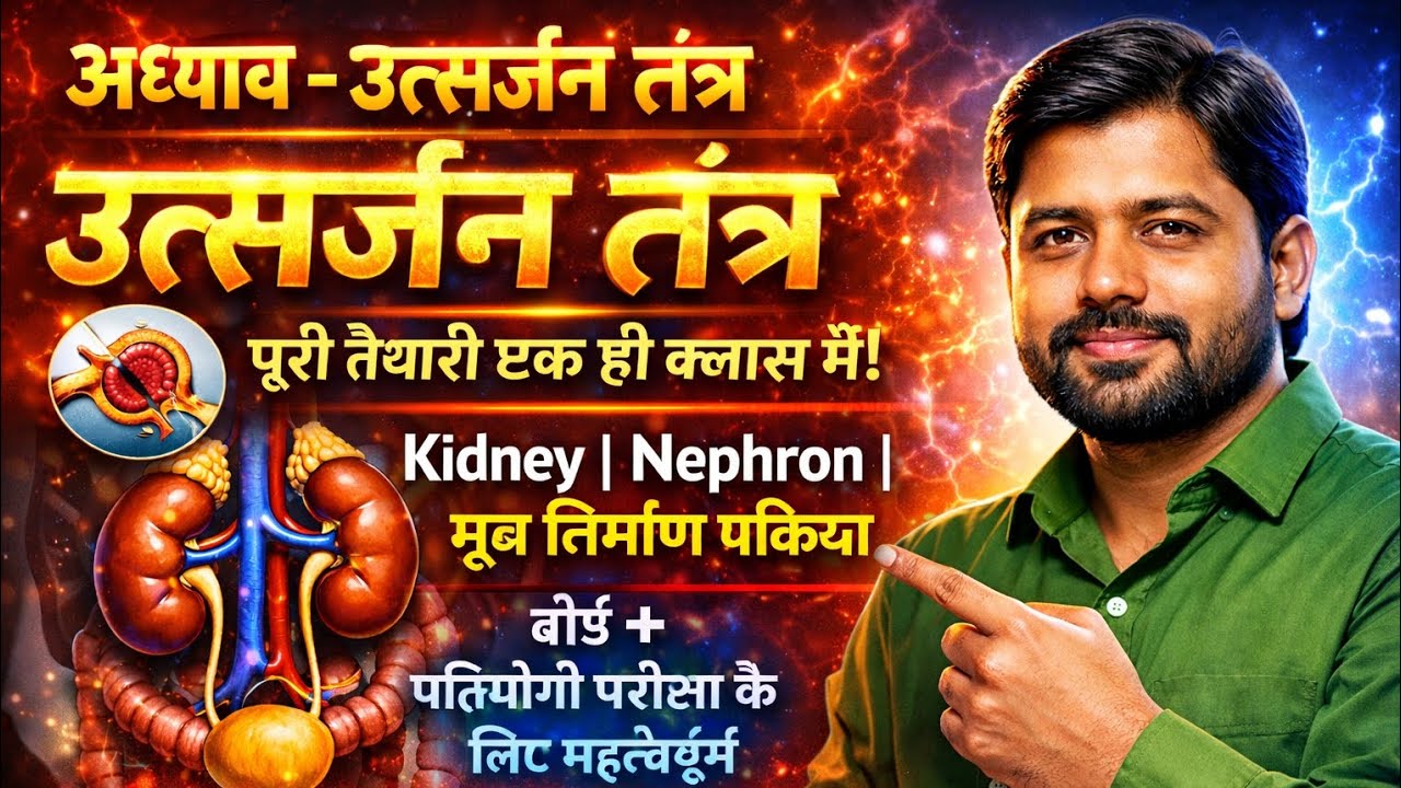 उत्सर्जन तंत्र Kidney से Nephron sattusir up wale ExcretorySystem#BiologyClass BoardExamPreparation 