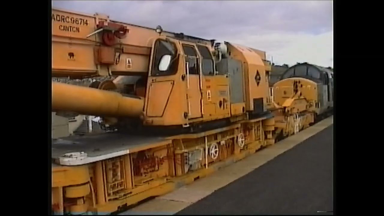 Derailment at Abercynon 1998. 143603; 37707/671; plus 66001 at Canton