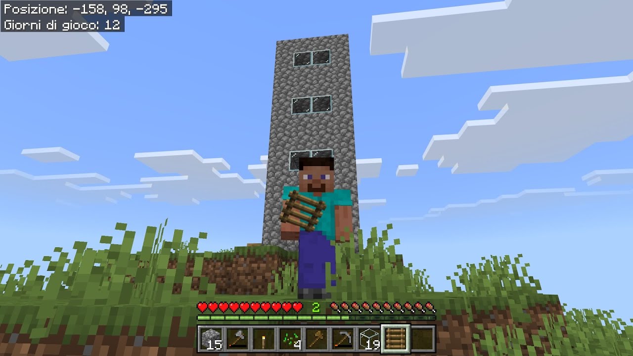 HO COSTRUITO UNA TORRE SU MINECRAFT VANILLA!!!!!!!