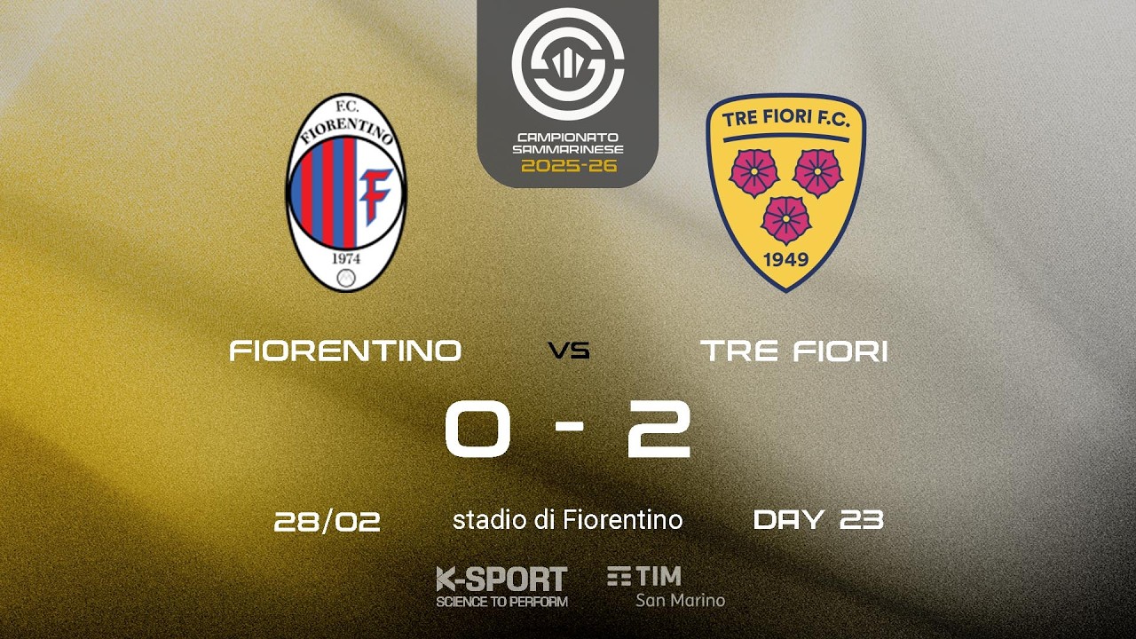 Campionato Sammarinese 2025-26, 23. giornata | HL Fiorentino-Tre Fiori 0-2