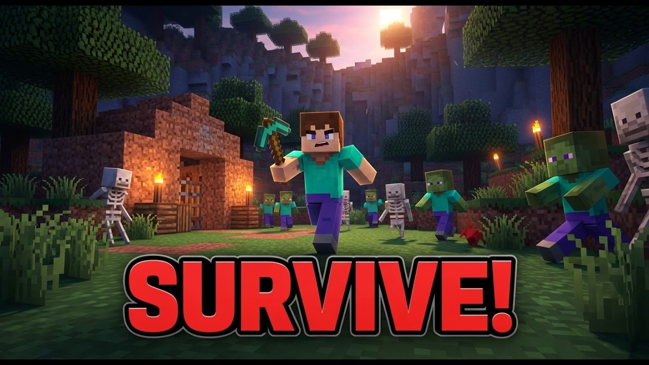 Minecraft Survival FIRST NIGHT HOUSE: Build This and NEVER Die! | Cinematic