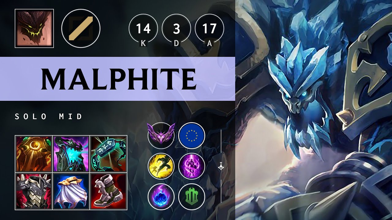 Malphite Mid vs Zac: Godlike - EUW Master Patch 14.21