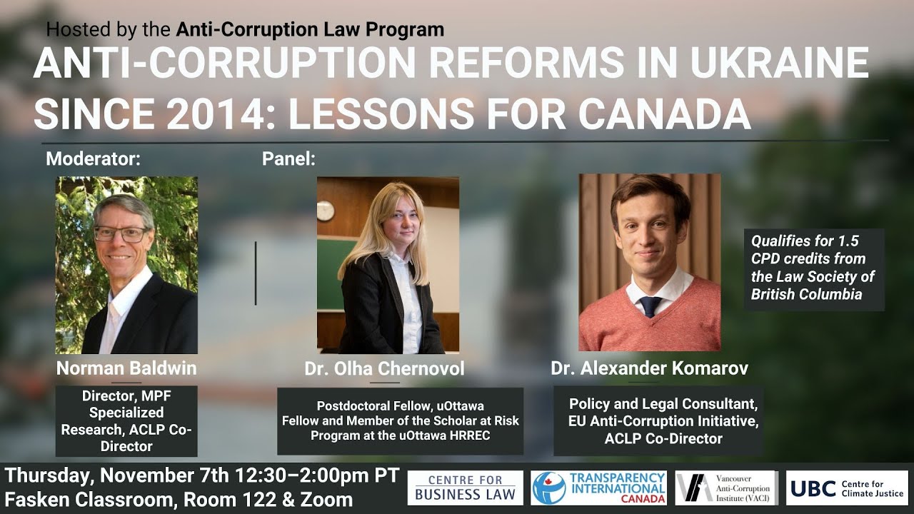 Anti-Corruption Reforms in Ukraine Since 2014: Lessons for Canada