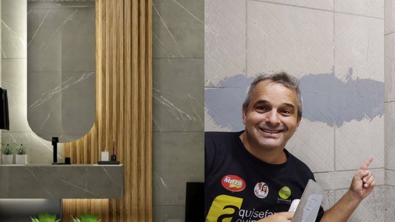 RESOLVIDO ADEUS AZULEJOS VELHO - CIMENTO QUEIMADO EM AZULEJOS - ANCORAGEM PARA GESSO EM BANHEIRO