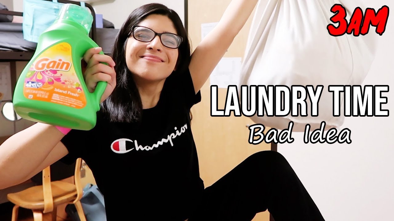MY FIRST TIME DOING LAUNDRY IN COLLEGE AT 3AM...