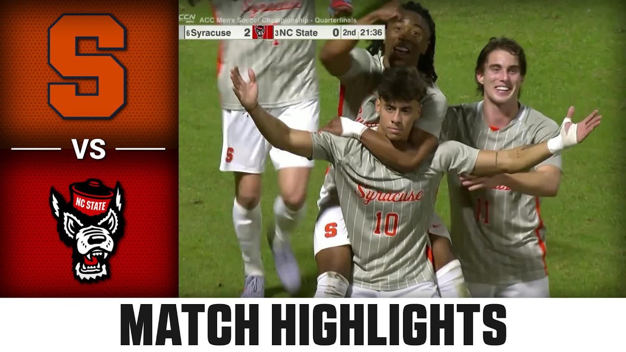 NC State vs. Syracuse Match Highlights |  2025-26 ACC Men’s Soccer
