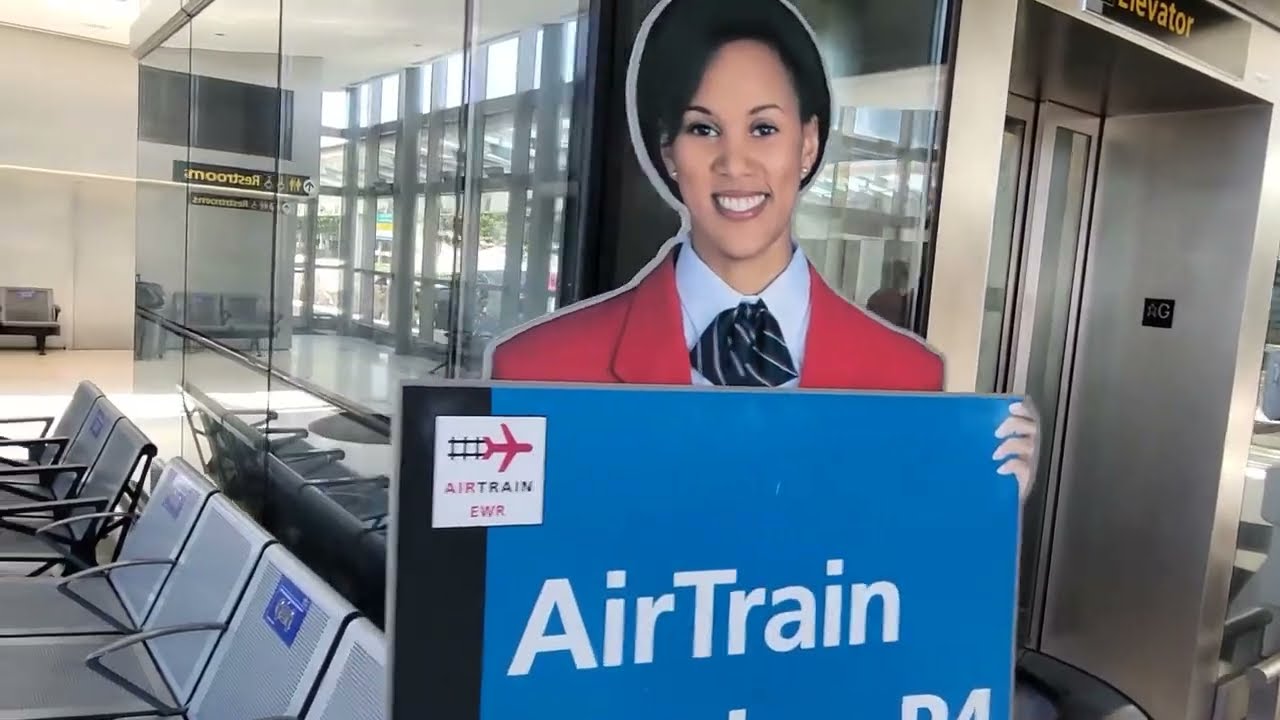 Newark Liberty International Airport (EWR) How to take AirTrain to P4 Hotel Courtesy Shuttle Stop