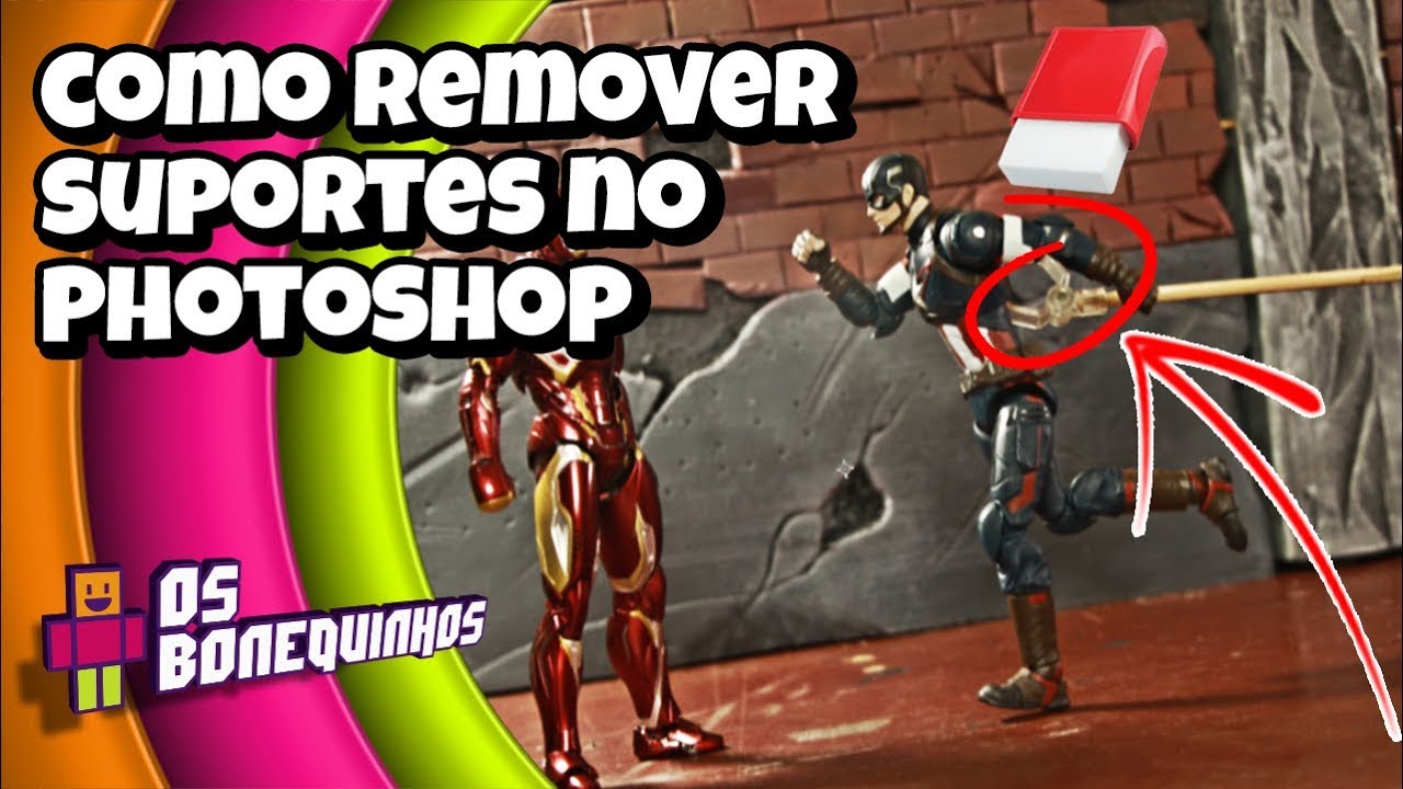COMO FAZER STOP MOTION #07 - REMOVER SUPORTES NO PHOTOSHOP