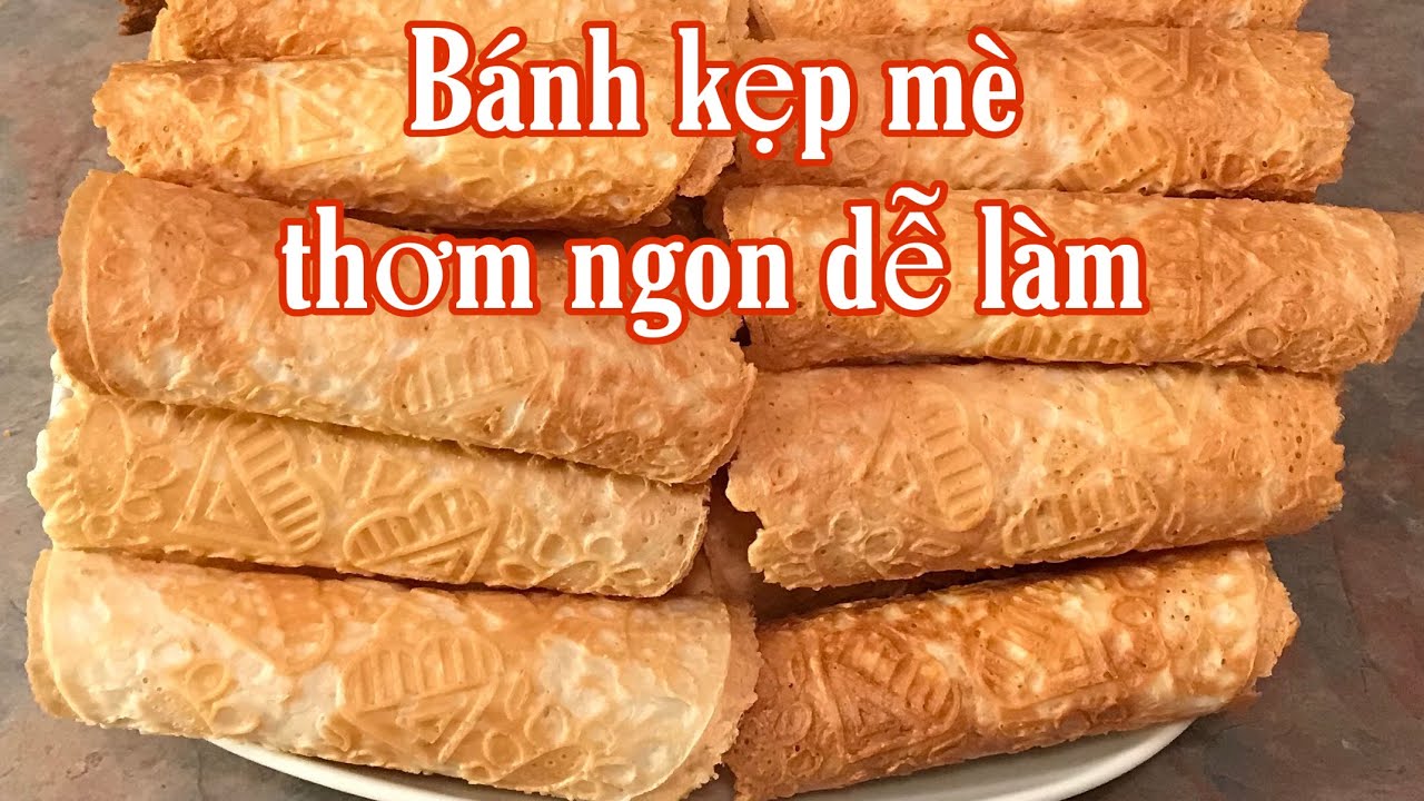 Cách làm Bánh kẹp mè (How to make Vietnamese Waffles)