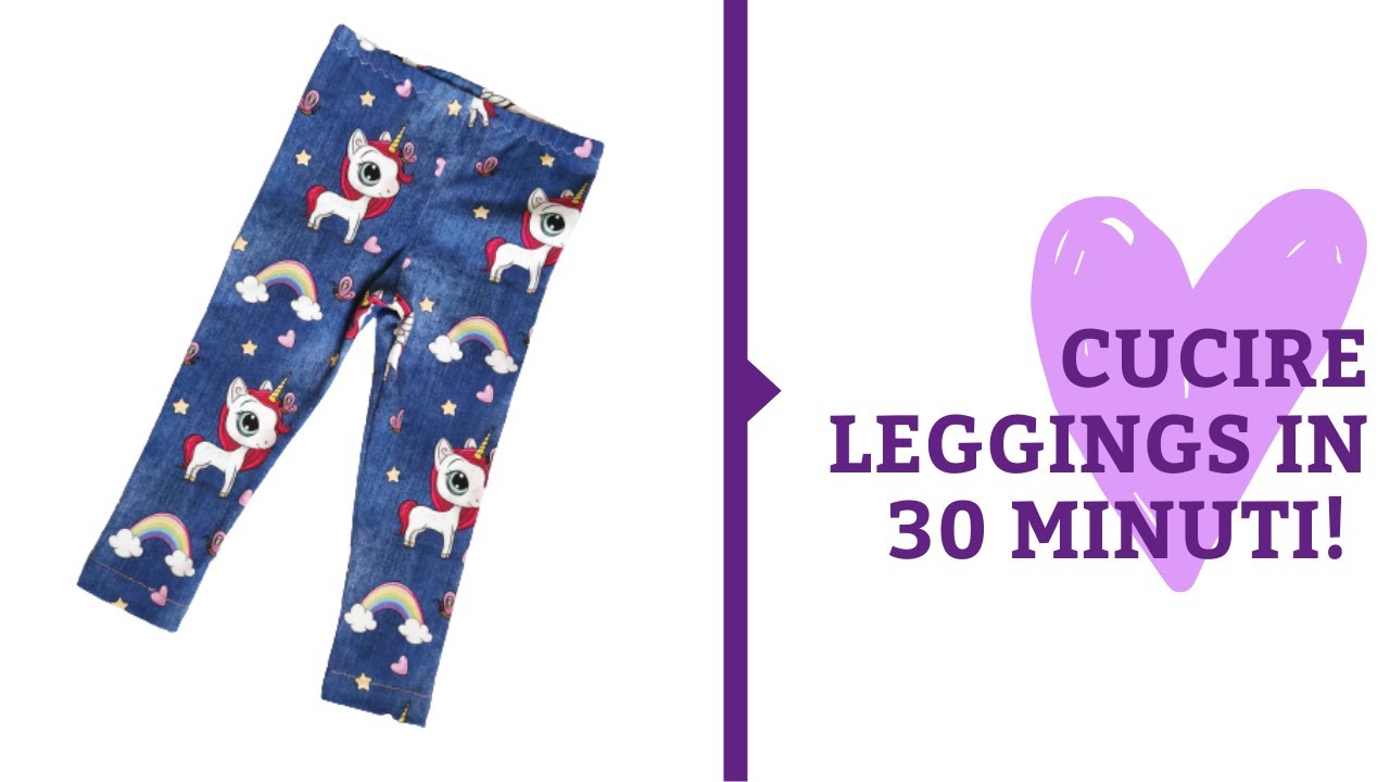 tutorial COME CUCIRE I LEGGINGS IN 30 MINUTI con macchina da cucire e cartamodello
