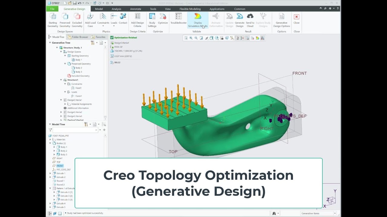 Creo Topology Optimization (Generative Design)