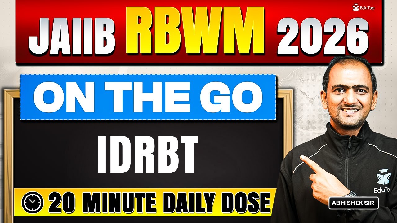 JAIIB RBWM Online Free Classes 2026 | IDRBT Concept & Question | JAIIB May 2026