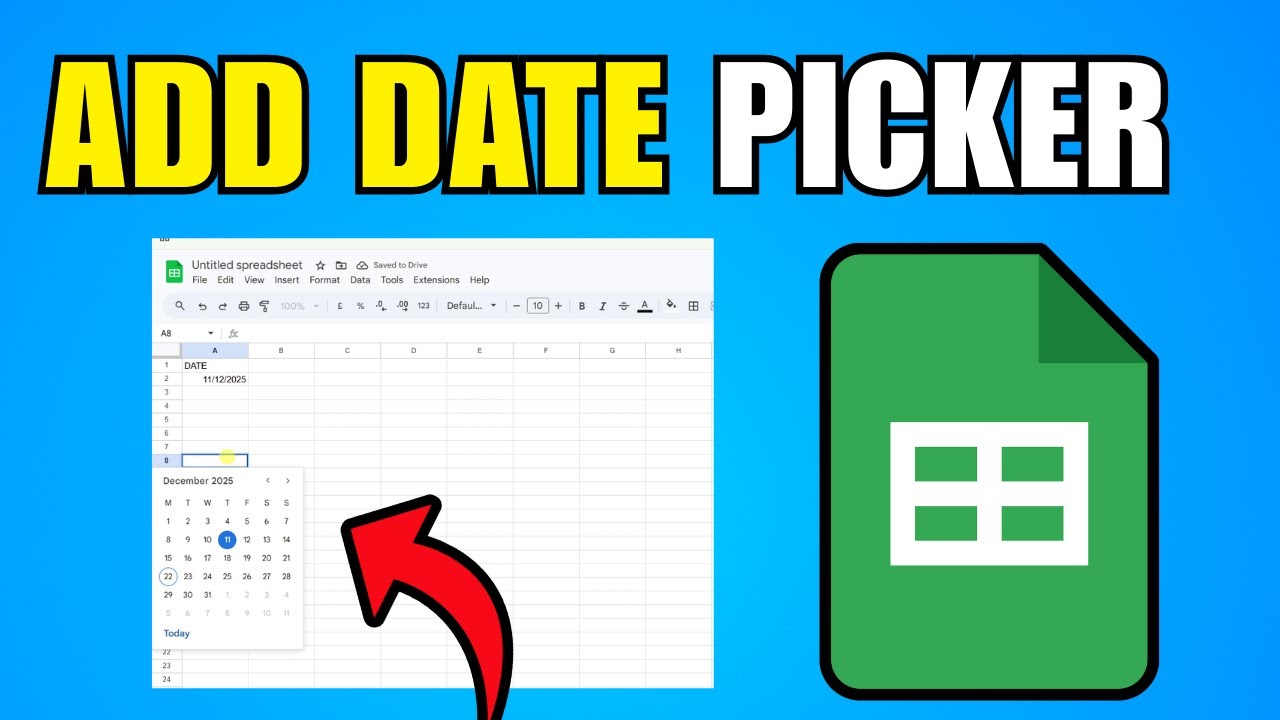 How To Add Date Picker In Google Sheets 2026 (Step By Step Guide)