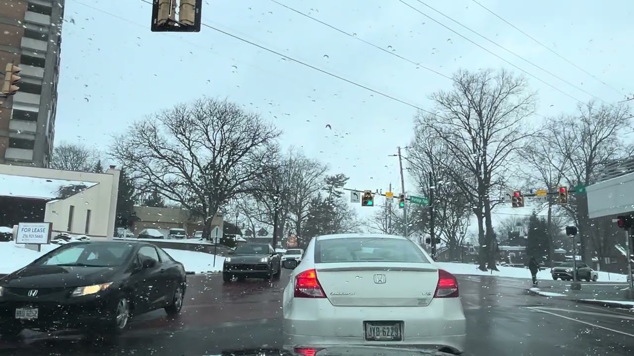 Downtown Akron Ohio Snow storm of January 24,2026  #winterstorm #akron #automobile #cardriving 