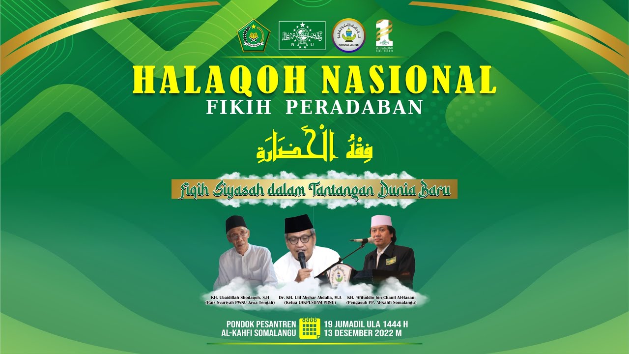 🔴 (LIVE) Halaqoh Fikih Peradaban, Fikih Siyasah dalam Tantangan Dunia