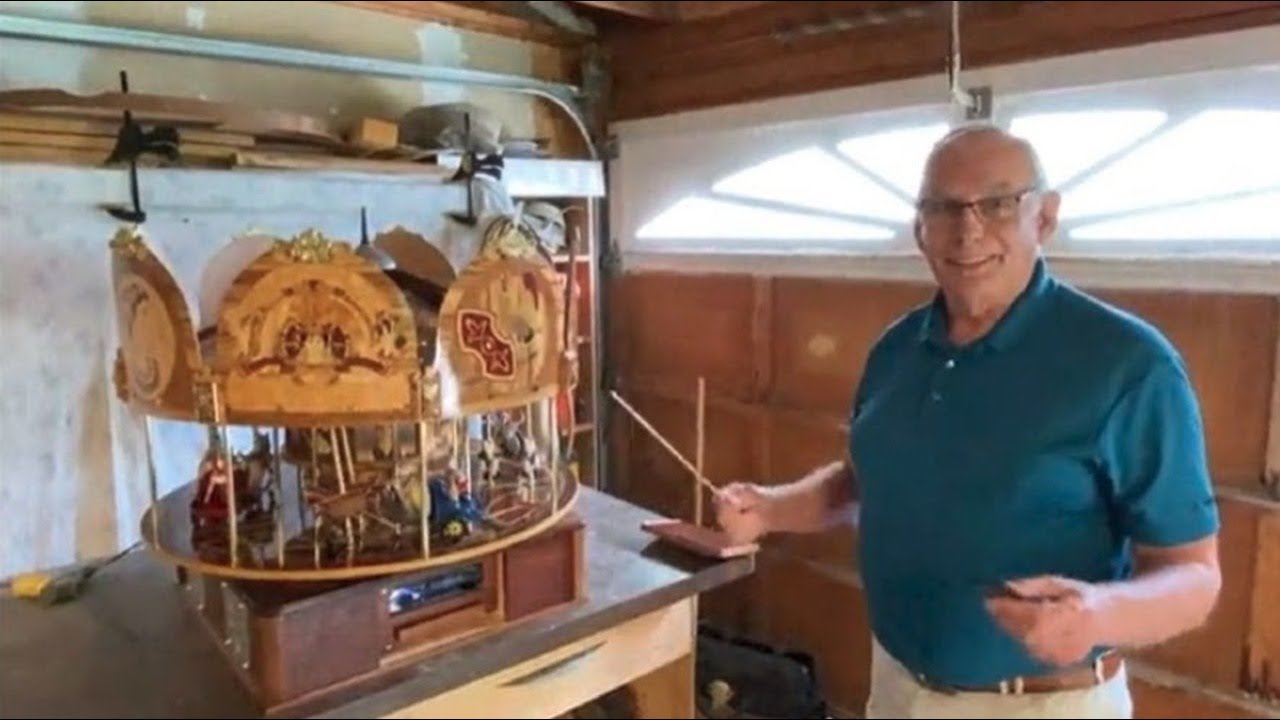 Making a miniature scale carousel.