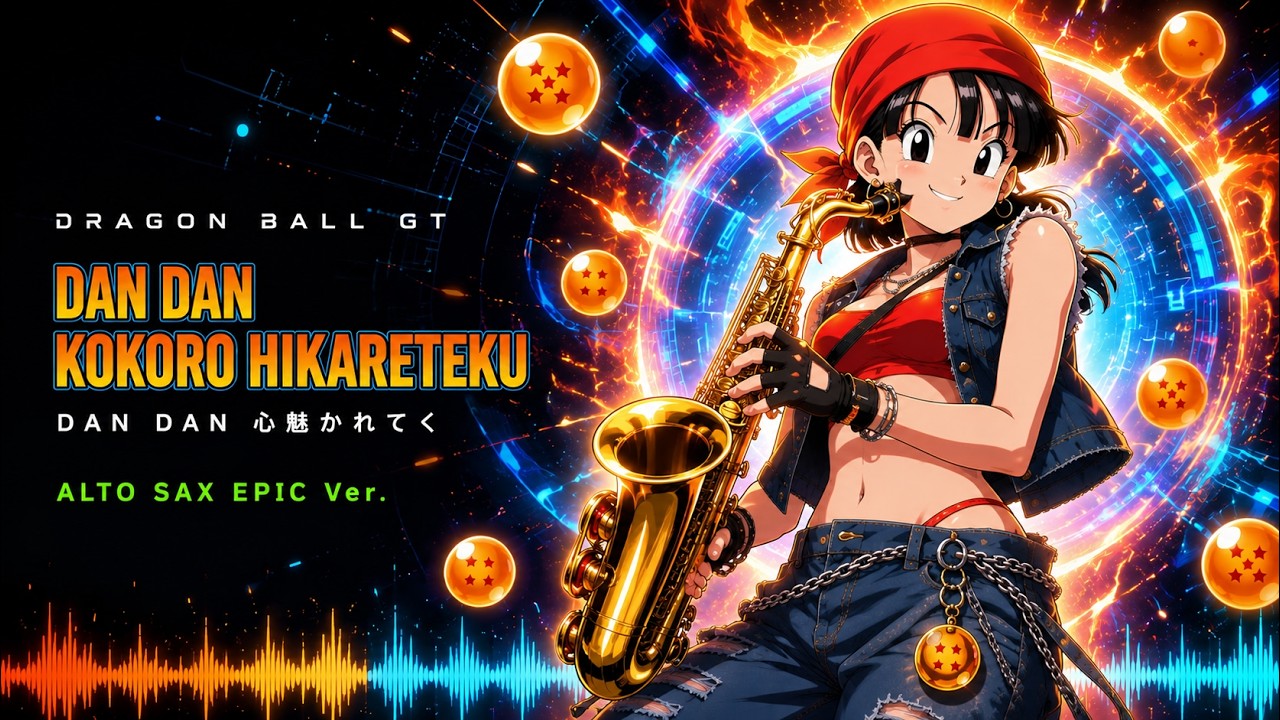 Dragon Ball GT - Dan Dan Kokoro Hikareteku (Alto Sax Instrumental / Epic Version) | ＤＡＮ ＤＡＮ 心魅かれてくAI