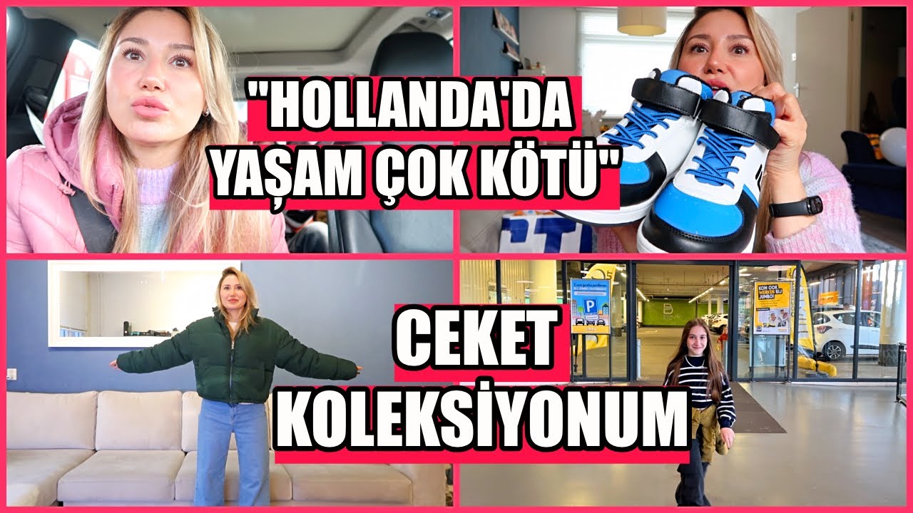 KOCAM HOLLANDA'YA GELDİĞİ İ&Ccedil;İN MUTSUZ 😐 &Ccedil;OCUKLARA KIȘ AYAKKABI ALIȘVERİȘİ, BENİM CEKET KOLEKSİYONUM