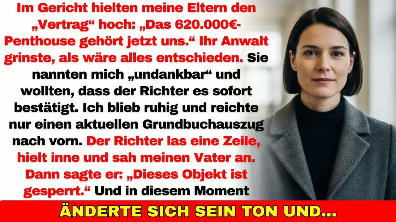 Meine Eltern nahmen mir vor Gericht mein 620 000€ Penthouse — sie ahnten nicht, was sie auslöste