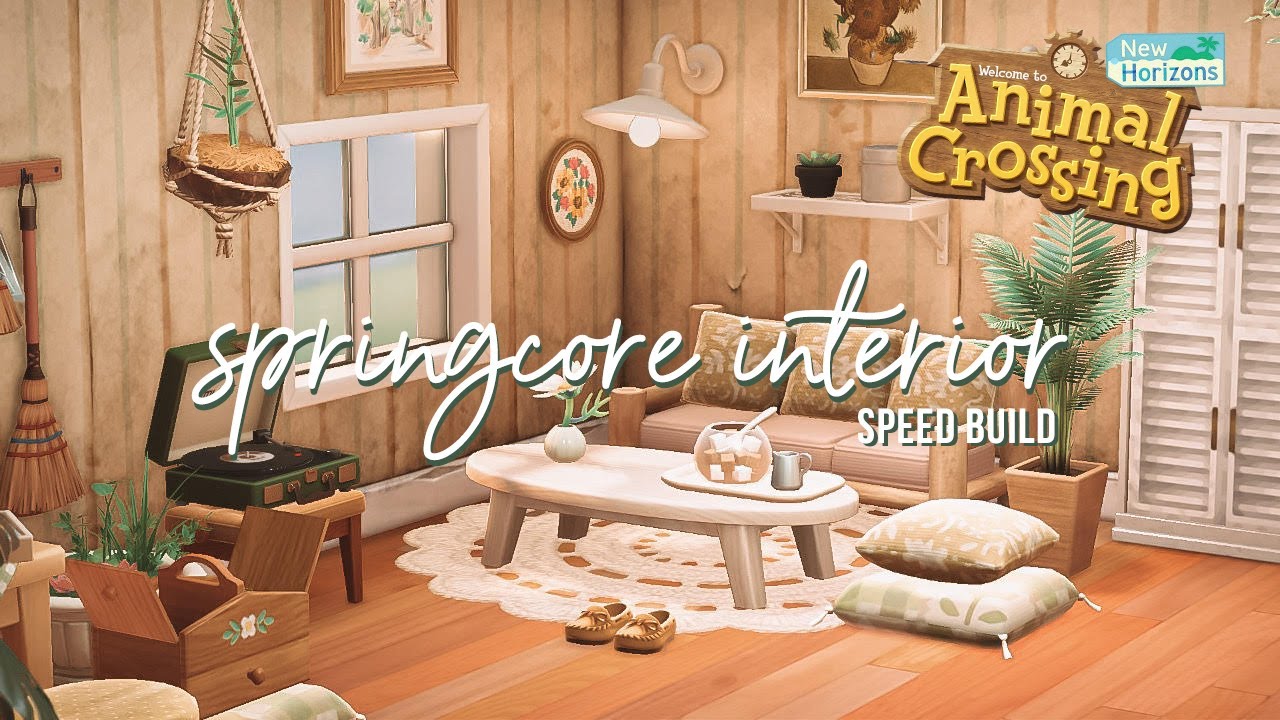 Springcore Living Room Interior Speed Build // Animal Crossing New Horizons